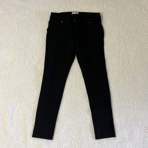 Ashley-Classics Pants - Ashley Classics Women's Mid Rise Skinny Fit Black Pants